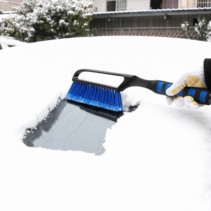 Car with cotton handle long-handled snow brush, winter snow and ice scraper, multi-functional ice and snow removal scraper, car snow removal scraper details Picture