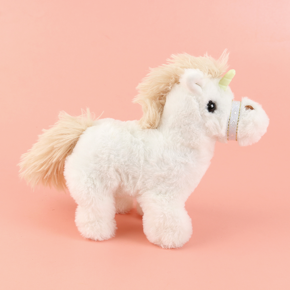 Hot sale! A cute and obedient electric plush little horse that can cry and move, gently calling and wagging its tail, gentle and adorable, a close companion for children details Picture