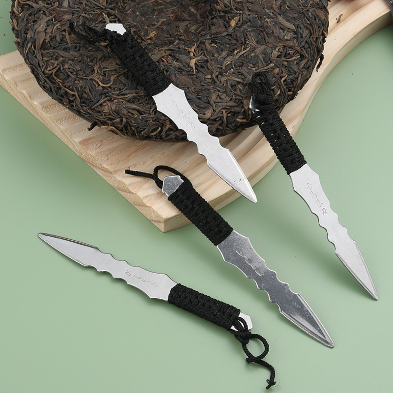 Stainless steel tea knife, Guma tea knife, Pu 'er tea knife, prying tea needle, tea set accessory knife, black tea knife, gift with logo printing details Picture