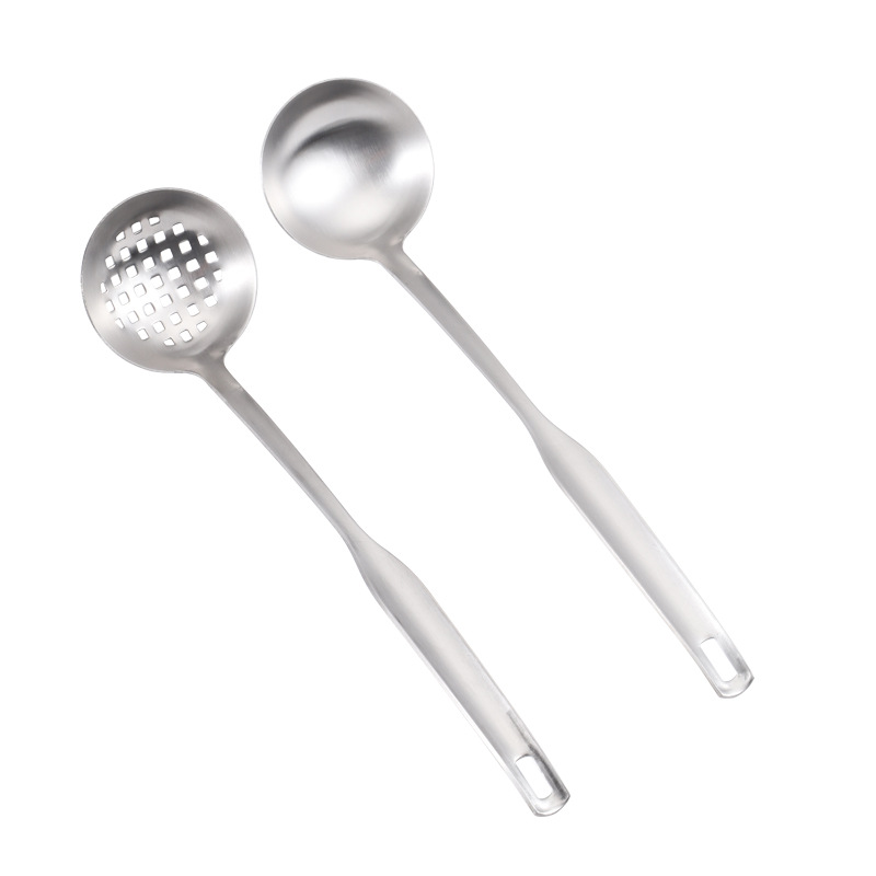 Cross-border stainless steel soup spoon, long-handled soup spoon, porridge spoon, restaurant strainer spoon, hot pot spoon, filter spoon, soup shell, soup strainer Item Picture