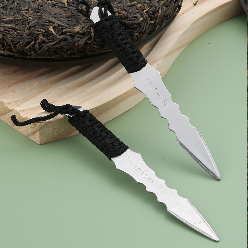 Stainless steel tea knife, Guma tea knife, Pu 'er tea knife, prying tea needle, tea set accessory knife, black tea knife, gift with logo printing Specification drawing