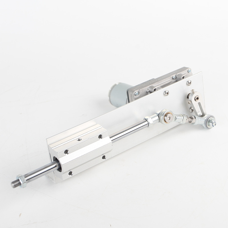 The DIY variable-speed reciprocating motor device features a linear push-pull automatic telescopic mechanism where the push rod moves back and forth automatically for pushing and pulling Item Picture