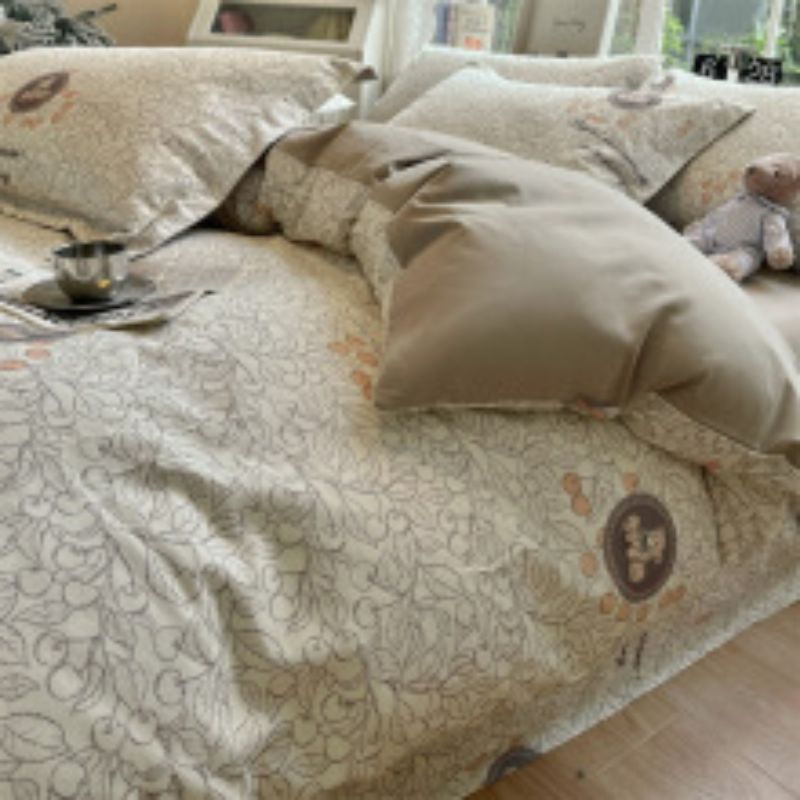 小清新花纹四件套