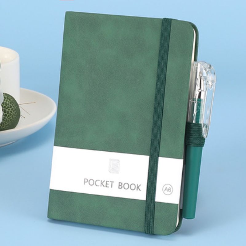 Cross-border notebook customized logo skin-feel mini pocket book A6 business small notebook simple and portable with a strap planner