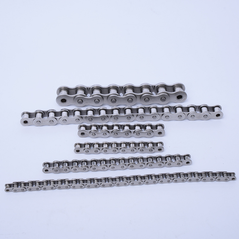 08B supplies 304 roller chains, industrial stainless steel chains, precision single-row and double-row short-pitch roller conveyor plates details Picture