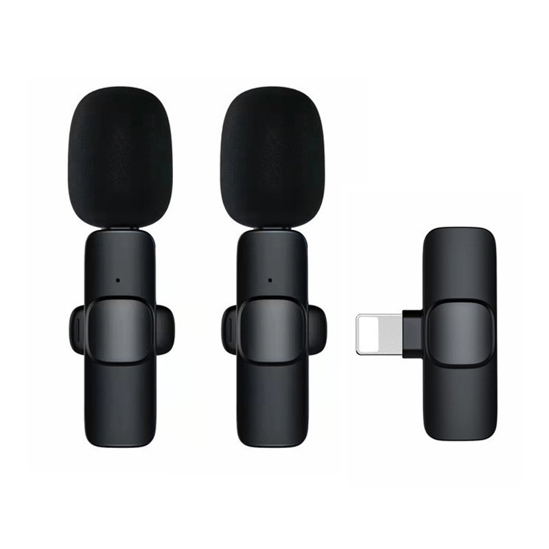 K9 Lapel Clip, Makefeng lapel clip microphone, wireless lapel microphone, wireless microphone, Apple interface, one-to-two details Picture