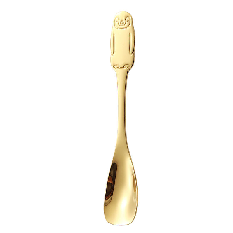 304 stainless steel spoon, creative cartoon penguin coffee spoon, bear ice cream and Popsicle spoon, dessert spoon, children's spoon Item Picture