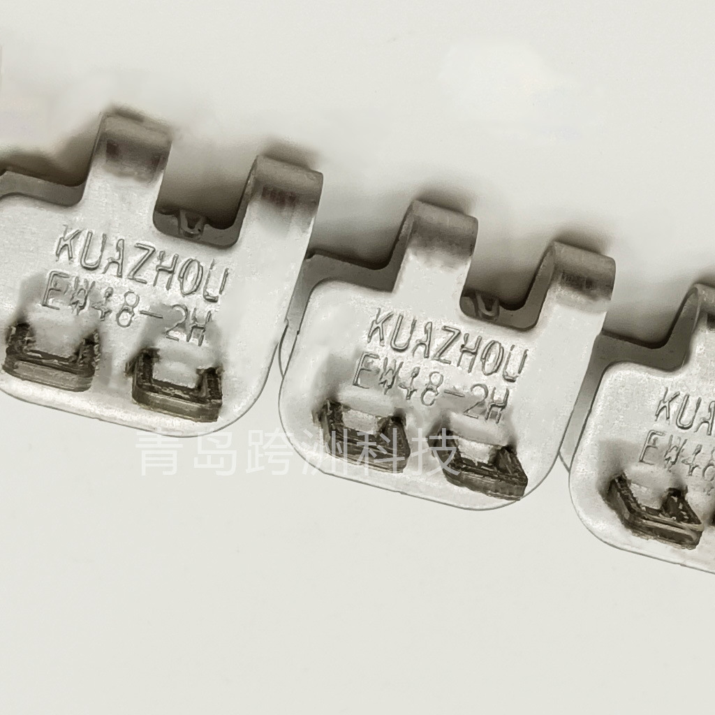 Industrial belts, butterfly steel buckles, carbon steel and stainless steel buckles, various types of belts suitable for conveyor belts, joint buckles Specification drawing