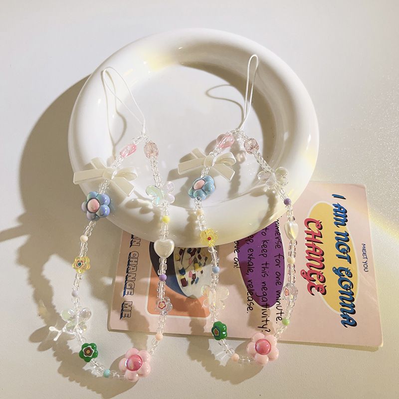 包挂/手机链女短款时尚/手机链子/萌粒手机链/水晶手机链产品图