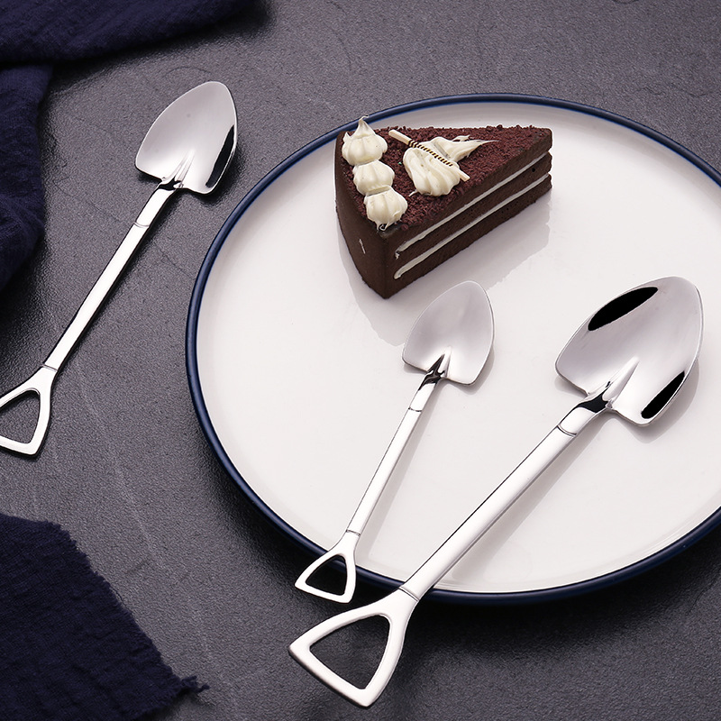 304 stainless steel shovel spoon, home retro creative dessert, special spoon for eating watermelon, ice cream stirring spoon full figure