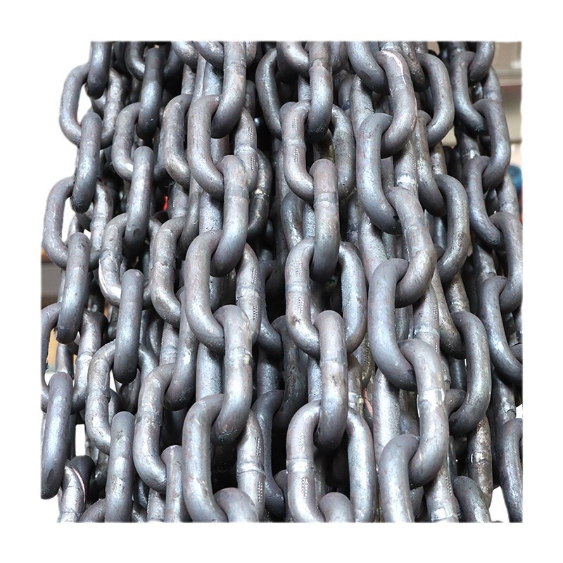 Factory mining high-strength round link chain G80 manganese steel lifting chain, coal mine scraper conveyor round link chain Item Picture