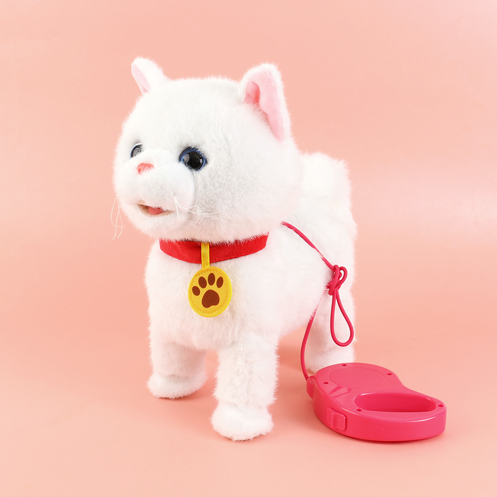 Electric plush little cat, singing and being cute while spinning, recording bedtime stories, and rubbing cheeks in a cute way, super sweet