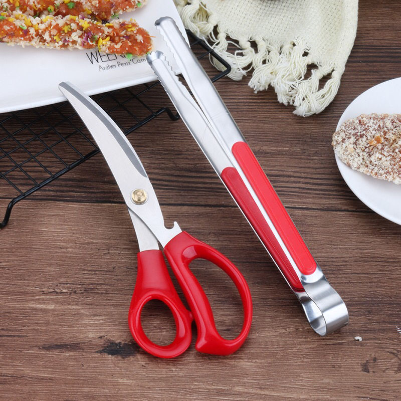 Korean-style barbecue scissors tongs set, bone chicken cutlet scissors barbecue tongs, food tongs, barbecue small tools set details Picture