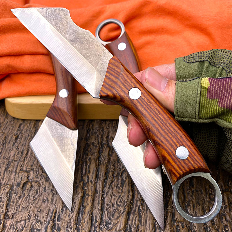 Wood-handled bud grafting knife, special knife for grafting fruit trees, special steel for manual grafting, gardening and garden tools, multi-functional knife details Picture