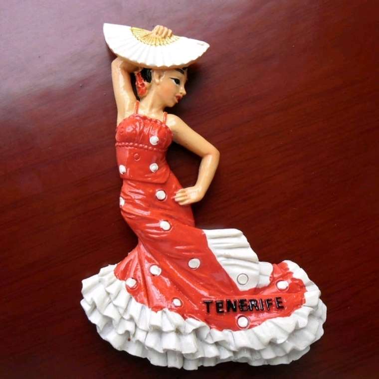 Spanish graceful dancers, resin magnets, fine fridge magnets, creative resin handicrafts, resin travel souvenirs, lightweight souvenirs detail image 13