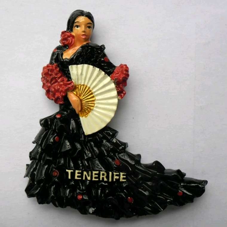 Spanish graceful dancers, resin magnets, fine fridge magnets, creative resin handicrafts, resin travel souvenirs, lightweight souvenirs detail image 8