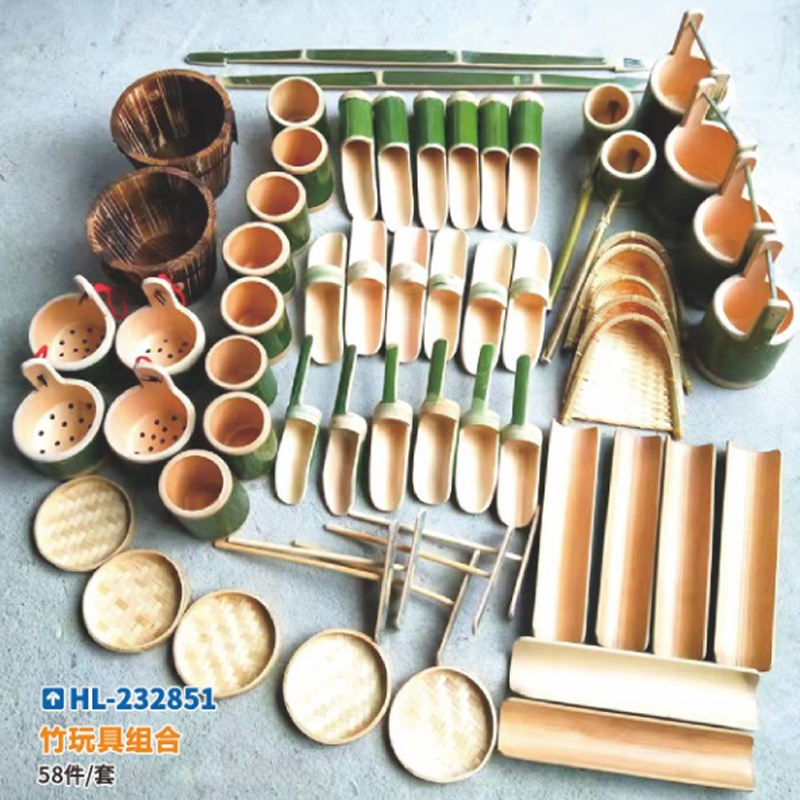 竹扁担水桶小孩子玩具练习平衡道具竹水桶小水桶户外安吉游戏器材 华隆游乐玩具厂家直销