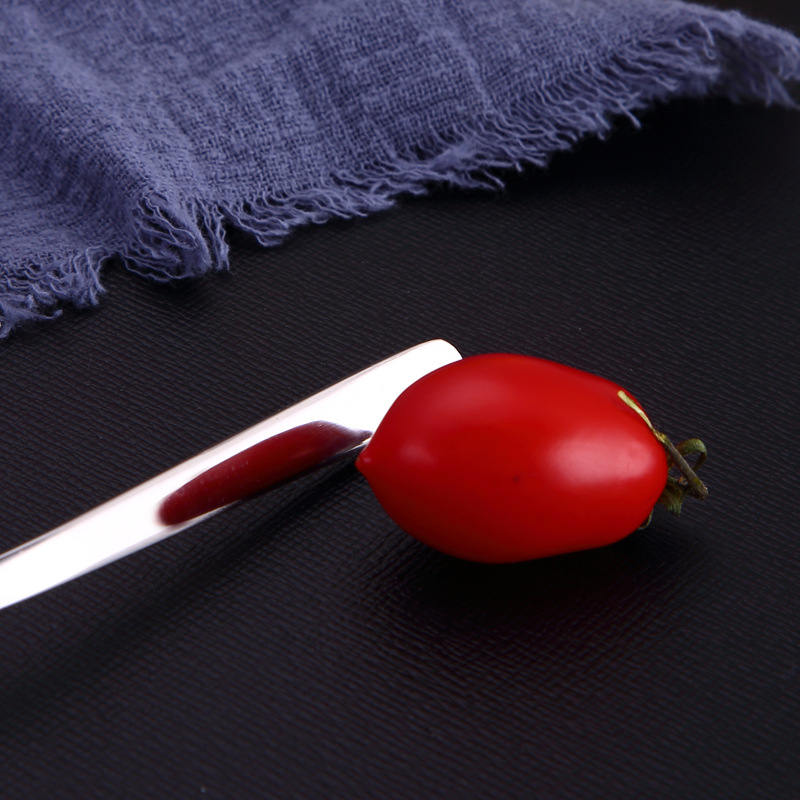 304 stainless steel fruit fork, cake fork, dessert skewer, salad fork, fruit pointed tail tableware, mooncake fork, hotel supplies Specification drawing