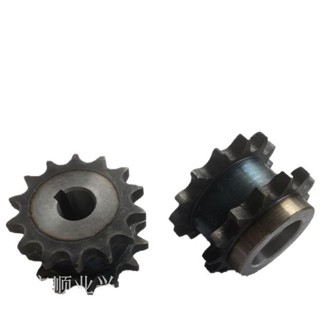 Customized 4-point double-row sprocket 08B10A12A16A20A24A fake double-row sprocket, double drive sprocket 10-60 teeth Item Picture