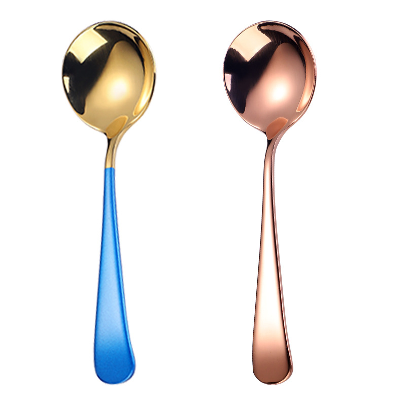304 stainless steel popular round-head spoon, children's rice spoon, spoon, dessert, bird's nest, lotus root starch spoon, souvenir Item Picture