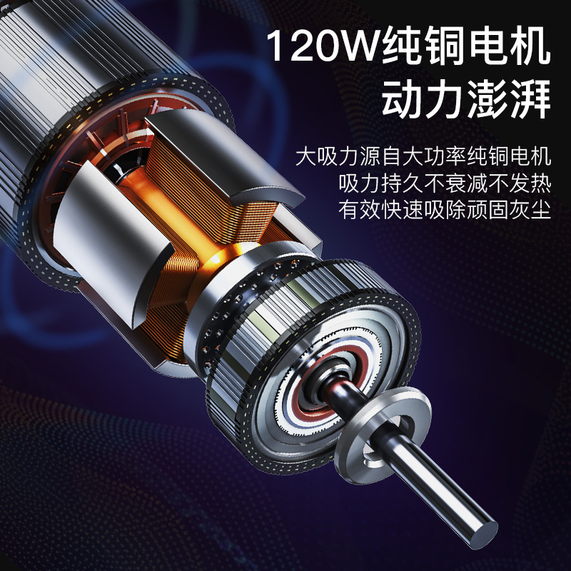 New in-stock car vacuum cleaner 6000pa cordless vacuum cleaner, mini vacuum cleaner for both car and home use, automotive supplies Item Picture