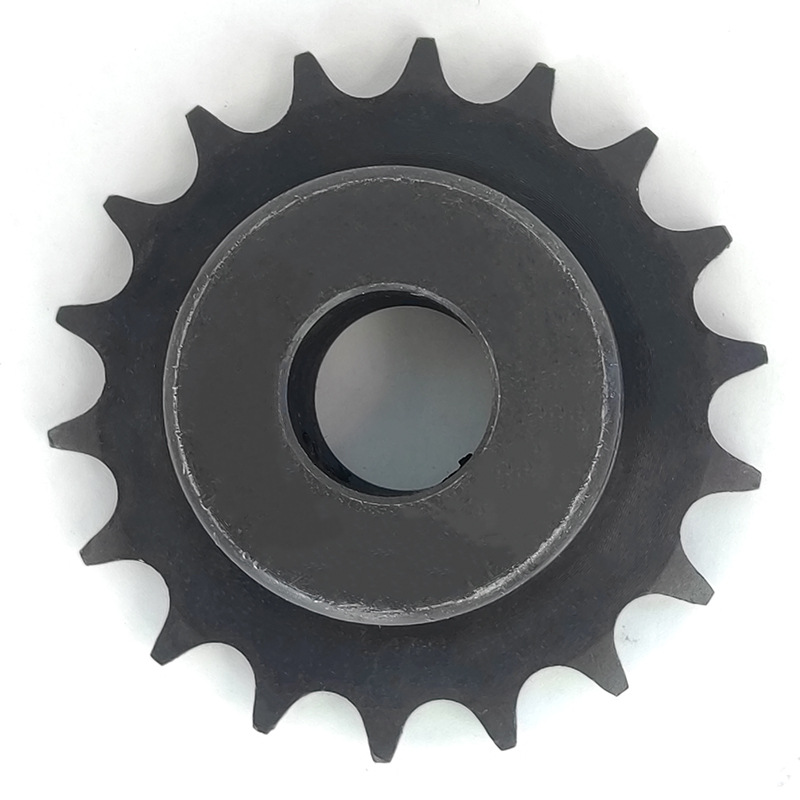 The manufacturer supplies 4-minute 18-tooth double-row industrial sprocket accessories for stainless steel conveyor lines, made of 45# steel and non-standard Specification drawing