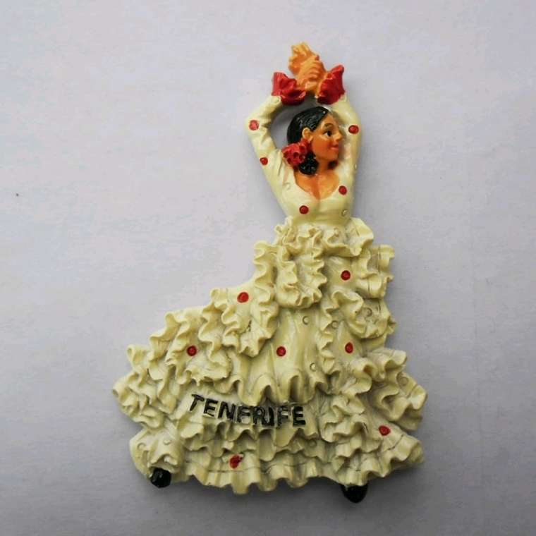 Spanish graceful dancers, resin magnets, fine fridge magnets, creative resin handicrafts, resin travel souvenirs, lightweight souvenirs detail image 9