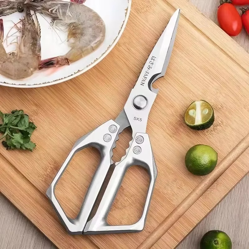 Stainless steel scissors, special for household kitchens, powerful chicken bone scissors, multi-functional barbecue scissors, food and fish-killing scissors, FCM full figure