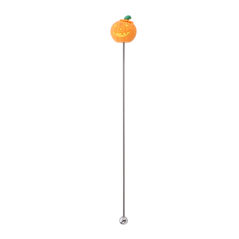 304 stainless steel stirring stick, Halloween creative cartoon milk tea and coffee stirring stick, long-handled cocktail mixing stick Item Picture