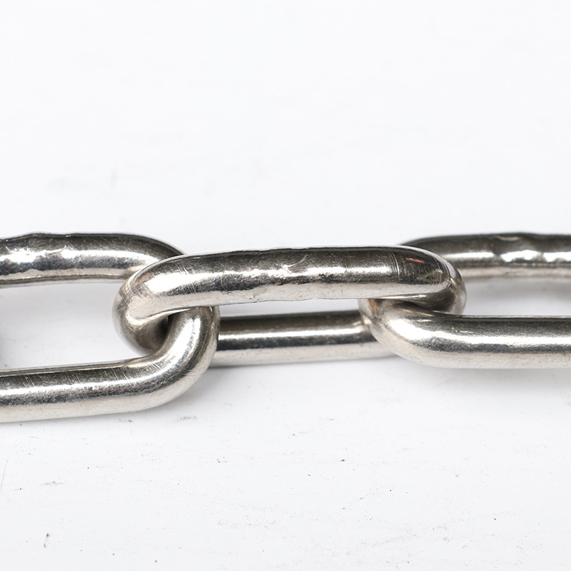 Stainless steel chain, stainless steel round link chain for mine hoisting equipment, lifting chain, elevator and conveyor Specification drawing