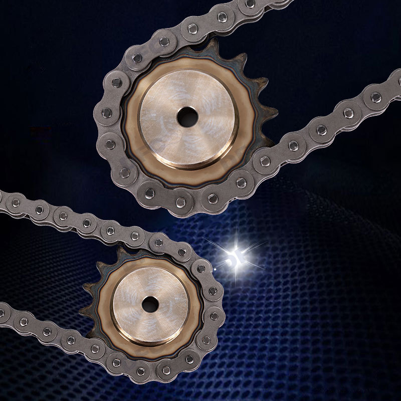 A series double-row chains, industrial non-standard single-row and triple-row bent plate quenched double-pitch roller chains, carbon steel chains Specification drawing