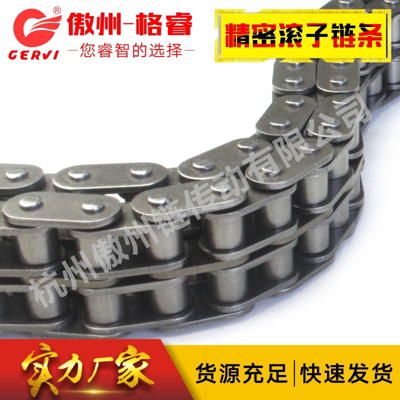 4 points 08A/B series single-row and double-row high-quality precision roller chain drive chains full figure