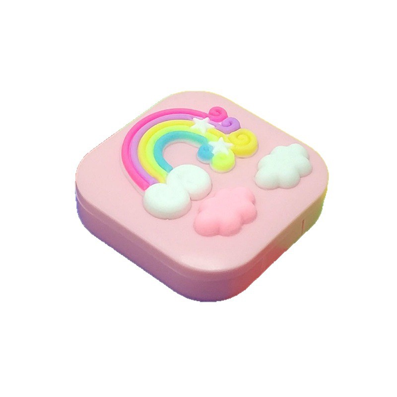 Mini rainbow cloud silicone plastic baby tooth storage box for boys and girls, a commemorative and collectible gift for tooth replacement Item Picture