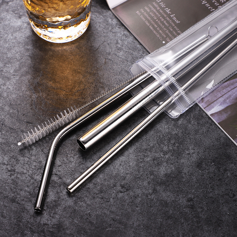 Amazon's best-selling stainless steel straws, eco-friendly straw sets, colorful beverage straws, coffee and milk tea straws as gifts Application Scenario