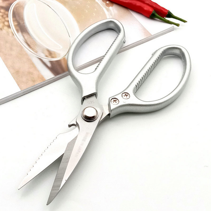 SK5 aluminum handle scissors, multi-functional kitchen scissors, powerful chicken bone scissors, food scissors, stainless steel kitchen scissors, 4th generation scissors details Picture