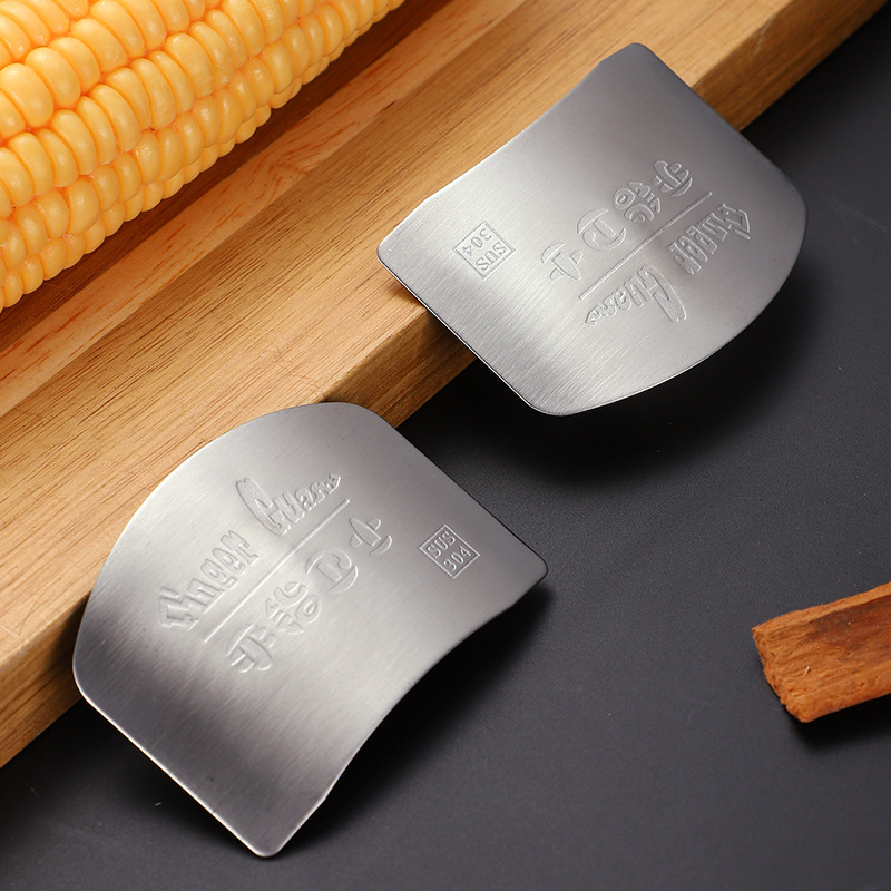 304 stainless steel finger guard, a vegetable cutting wonder, finger guard, anti-cutting protector, kitchen small tool with logo details Picture
