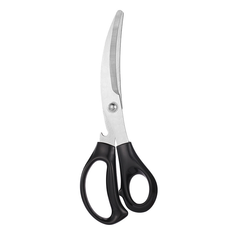 Stainless steel household kitchen barbecue scissors, barbecue scissors, Korean-style kitchen steak scissors, thickened and powerful scissors Item Picture