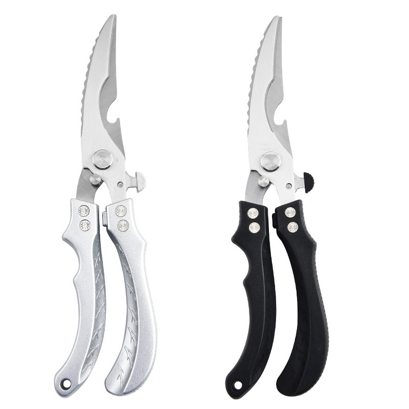 In-stock kitchen scissors, powerful chicken bone scissors, food chicken bone scissors, multi-functional household fish bone scissors, suitable for killing fish and grilling meat Item Picture