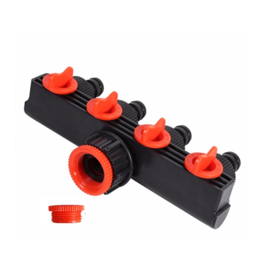 SNJUE garden and horticulture plastic household four-way valve diverter for watering flowers, one-four-way pacifier connector Application Scenario