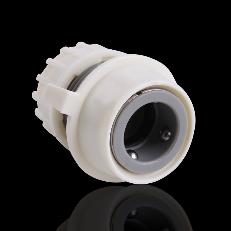 Factory direct sales of 4-point multi-purpose faucet quick water pipe connection lock tube type washing machine adapter Specification drawing