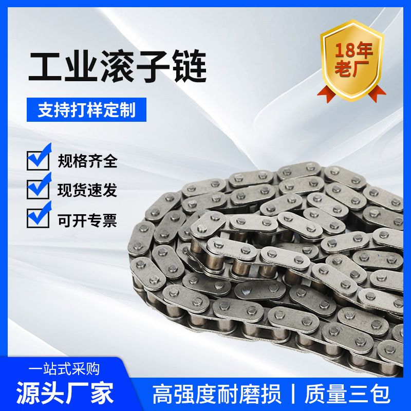 Wholesale of shot blasting 06B precision roller chains and double-pitch chains for industrial chain transmission from the original manufacturer full figure