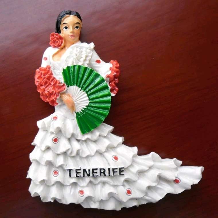 Spanish graceful dancers, resin magnets, fine fridge magnets, creative resin handicrafts, resin travel souvenirs, lightweight souvenirs detail image 12
