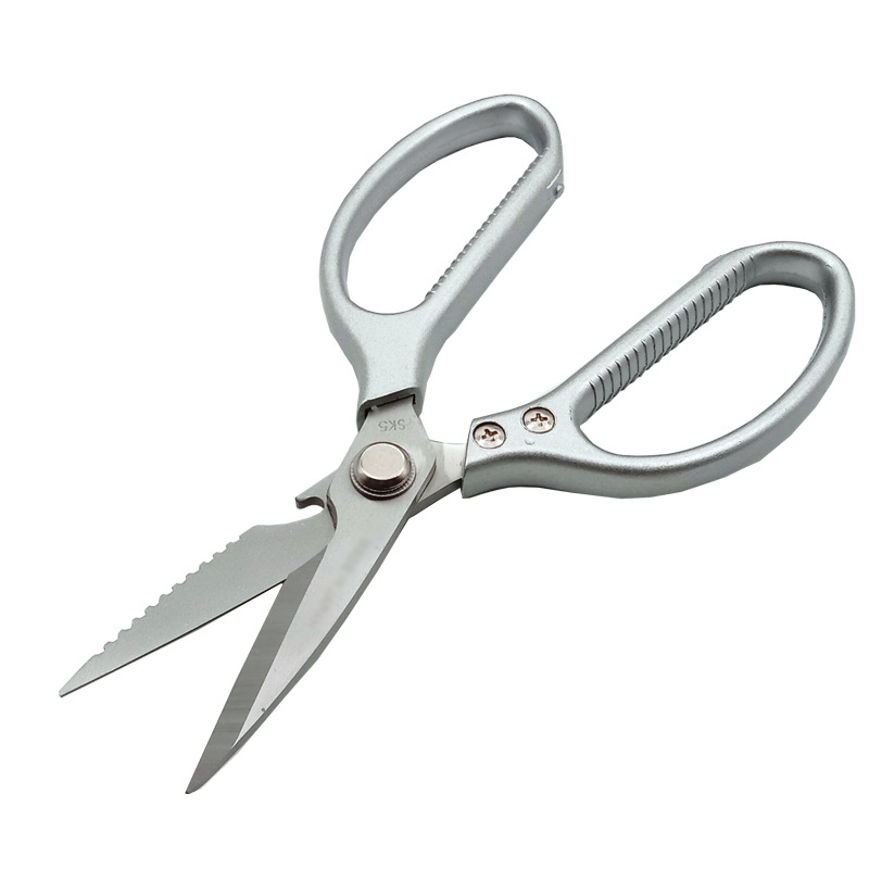 SK5 aluminum handle scissors, multi-functional kitchen scissors, powerful chicken bone scissors, food scissors, stainless steel kitchen scissors, 4th generation scissors Item Picture