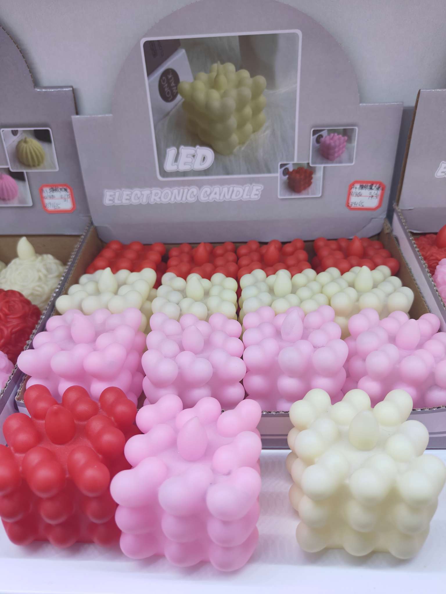 LED蜡烛灯照明灯饰电子平口带灯插电蜡烛杯蜡灯饰装饰品