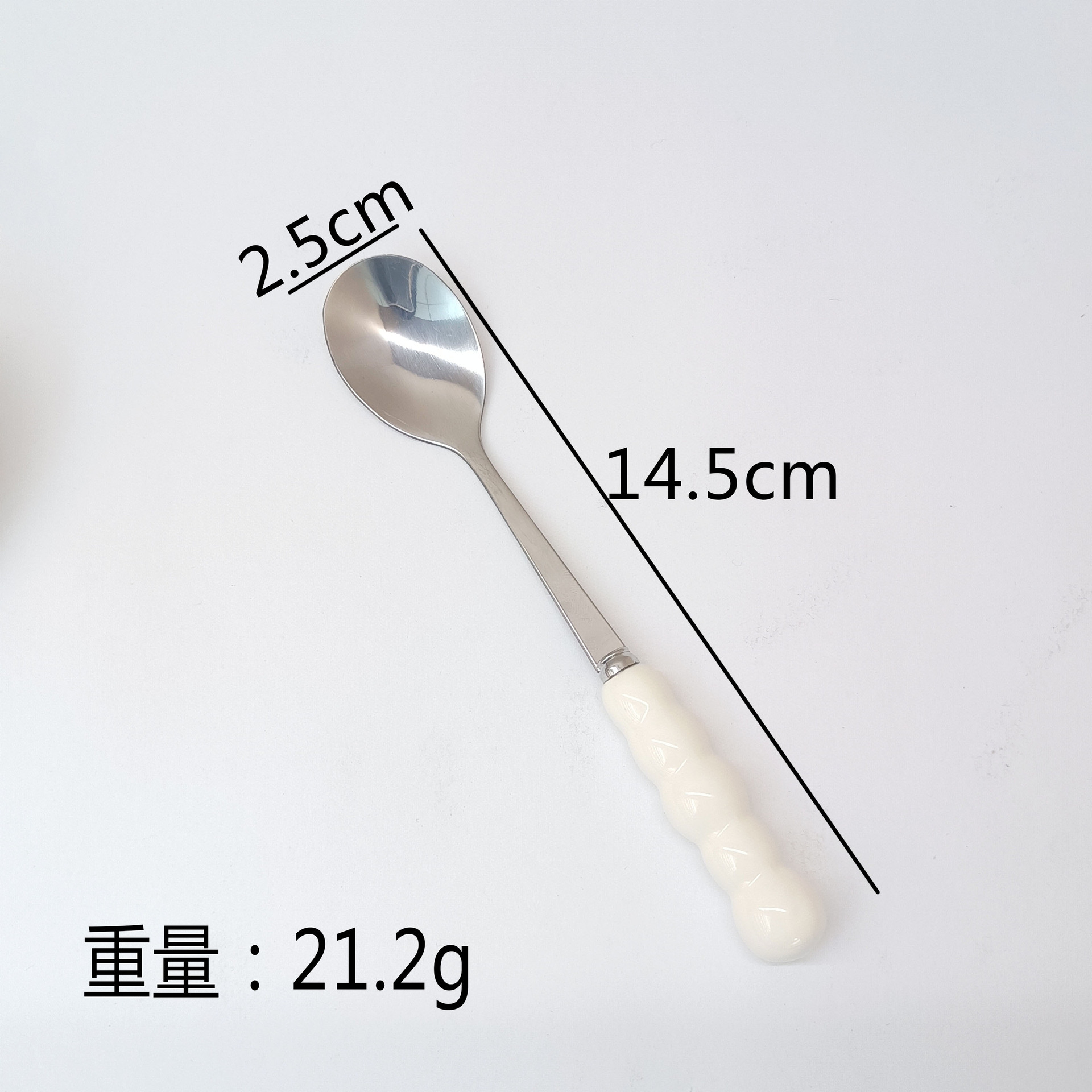 Creative stainless steel spoons, ceramic pearl small spoons, coffee spoons, ice cream and Popsicle spoons, ins cake and dessert spoons Item Picture