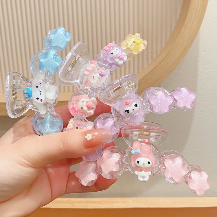 Kulomi Children's hair clip, Little girl Cartoon Sanrio Grab clip, Girl's back of the head updo, shark hair clip accessory detail image 4