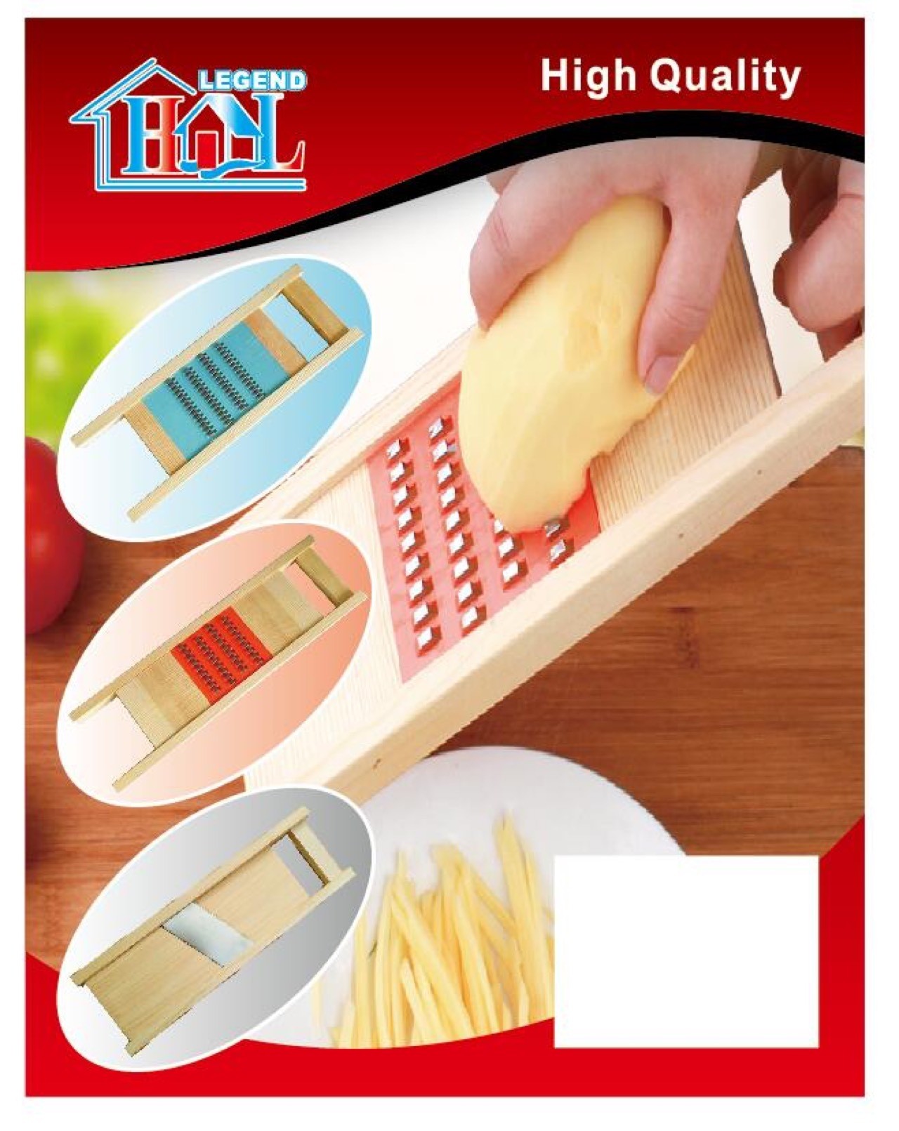 【 Yiwu Jiehao Bamboo and Wood Products 】【2025 New Model 】 New eco-friendly wooden slicer, 304 food-grade stainless steel, high-quality and durable slicer, slicer, multi-functional peeler details Picture