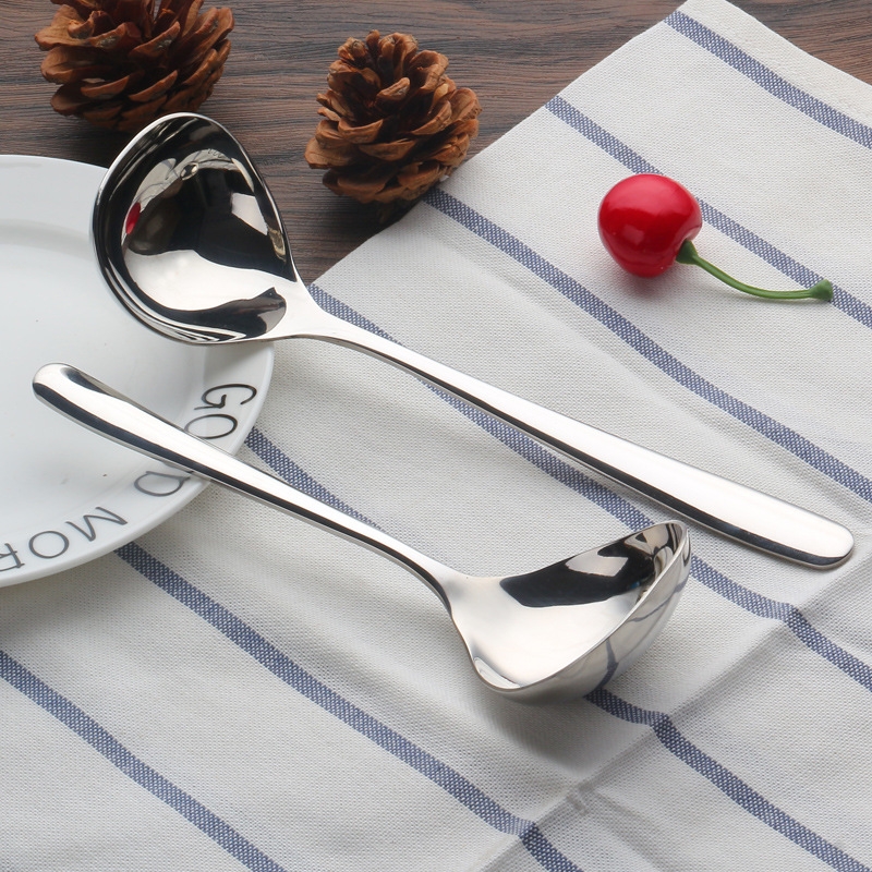 Thickened small soup shell 304 stainless steel soup spoon, new multi-functional sauce spoon, porridge spoon, hotel supplies details Picture