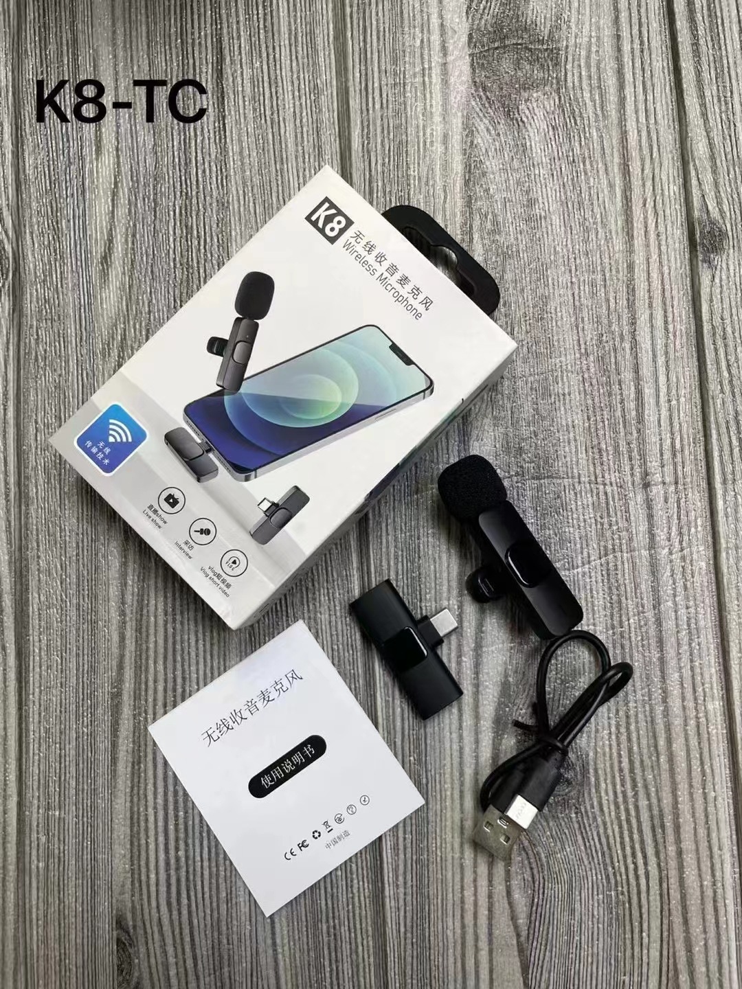 K8 Lapel Clip, Makefeng lapel clip microphone, wireless lapel microphone, wireless microphone Type-c interface Specification image