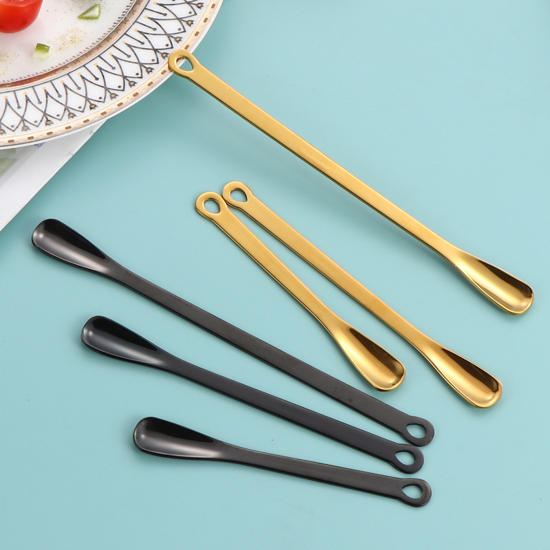 304 stainless steel stirring spoon, coffee spoon, creative stirring rod, long-handled ice spoon, seasoning spoon, powder spoon, dessert spoon details Picture